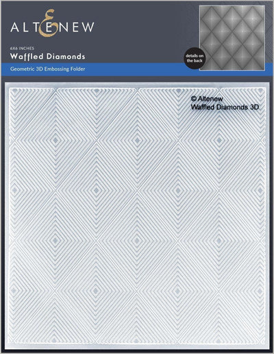 Part A-Glitz Art Craft Co.,LTD Embossing Folder Waffled Diamonds 3D Embossing Folder
