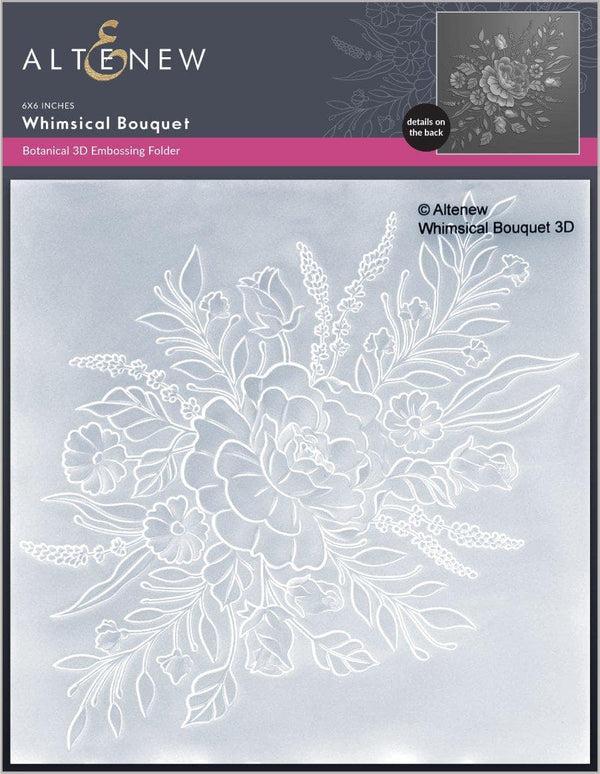 Part A-Glitz Art Craft Co.,LTD Embossing Folder Whimsical Bouquet 3D Embossing Folder
