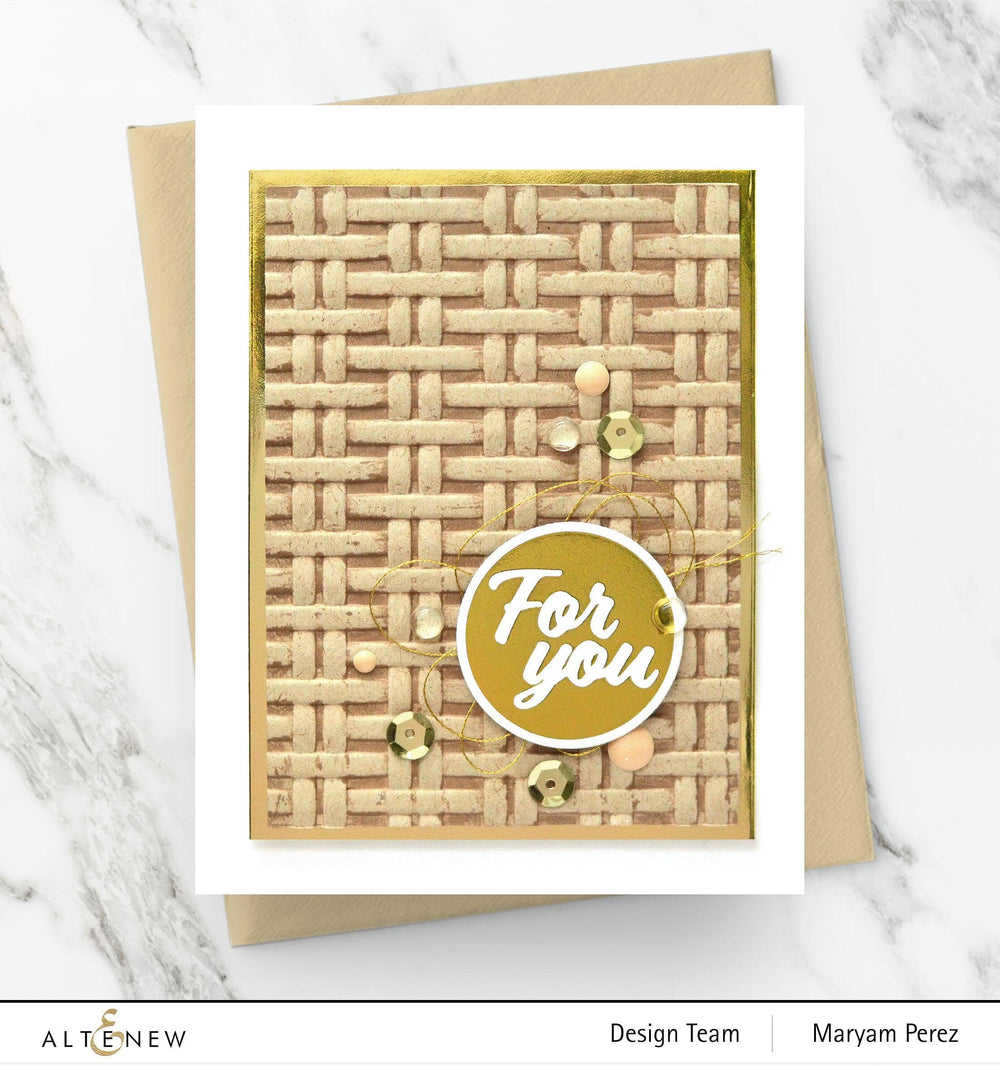 Part A-Glitz Art Craft Co.,LTD Embossing Folder Wicker Texture 3D Embossing Folder