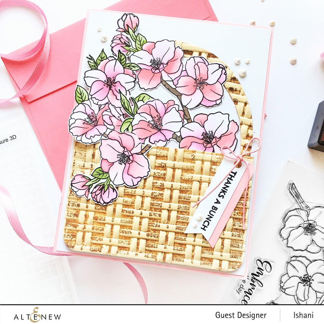 Part A-Glitz Art Craft Co.,LTD Embossing Folder Wicker Texture 3D Embossing Folder