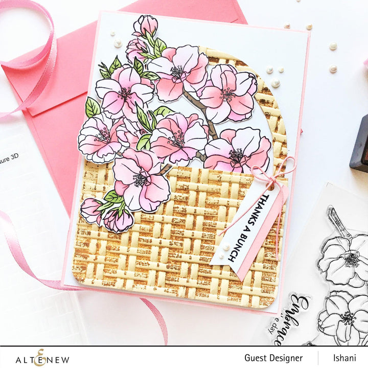 Part A-Glitz Art Craft Co.,LTD Embossing Folder Wicker Texture 3D Embossing Folder