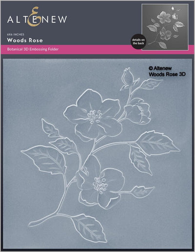 Part A-Glitz Art Craft Co.,LTD Embossing Folder Woods Rose 3D Embossing Folder