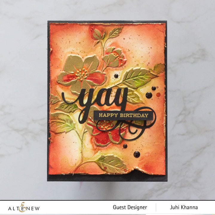 Part A-Glitz Art Craft Co.,LTD Embossing Folder Woods Rose 3D Embossing Folder