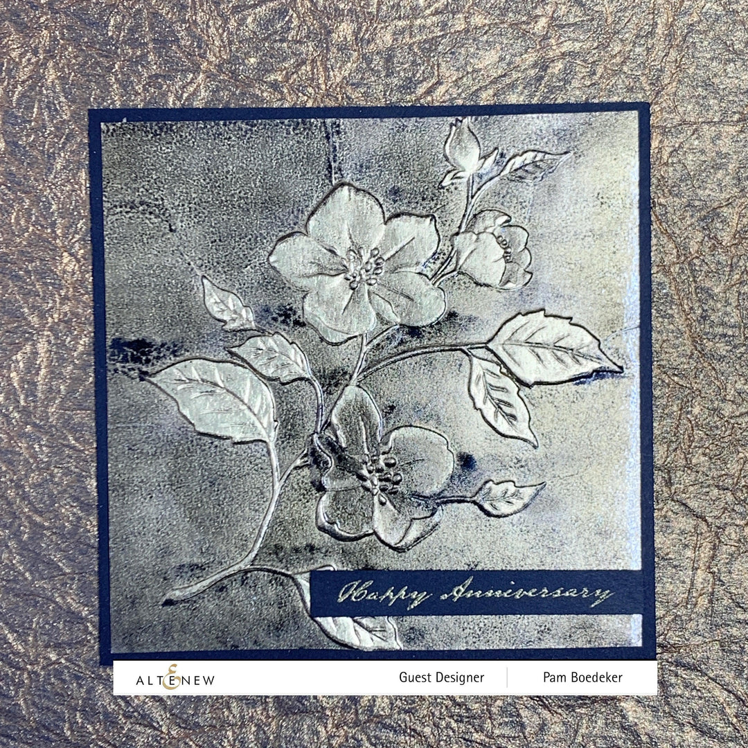 Part A-Glitz Art Craft Co.,LTD Embossing Folder Woods Rose 3D Embossing Folder