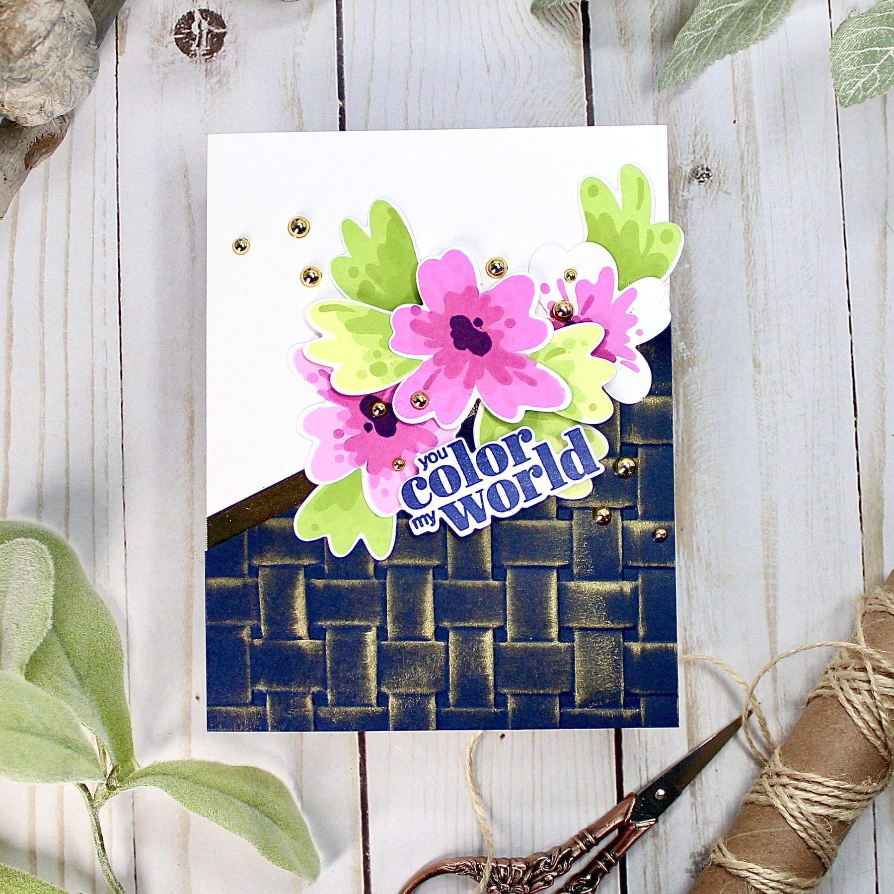 Basketweave Flower Grid Plastic Embossing Folders for Card Making or  Scrapbooking DIY Albums Journals Paper Crafts