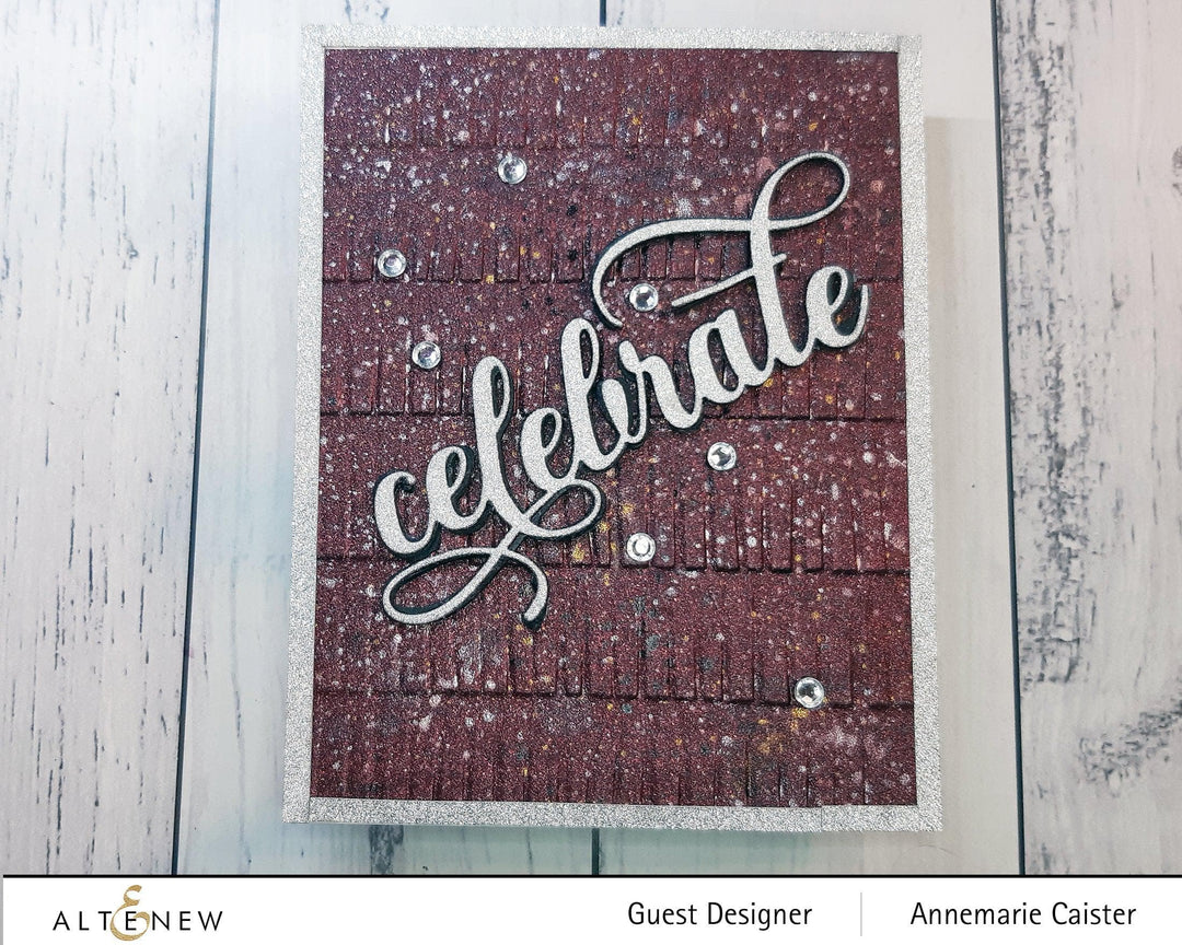 Altenew Fringe 3D Embossing Folder showing intricate fringe pattern for paper crafting and card making.