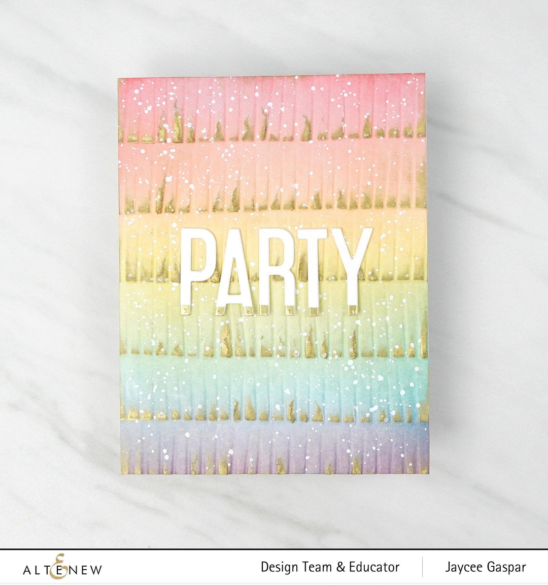 Altenew Fringe 3D Embossing Folder with intricate fringe pattern for crafting and card-making projects.