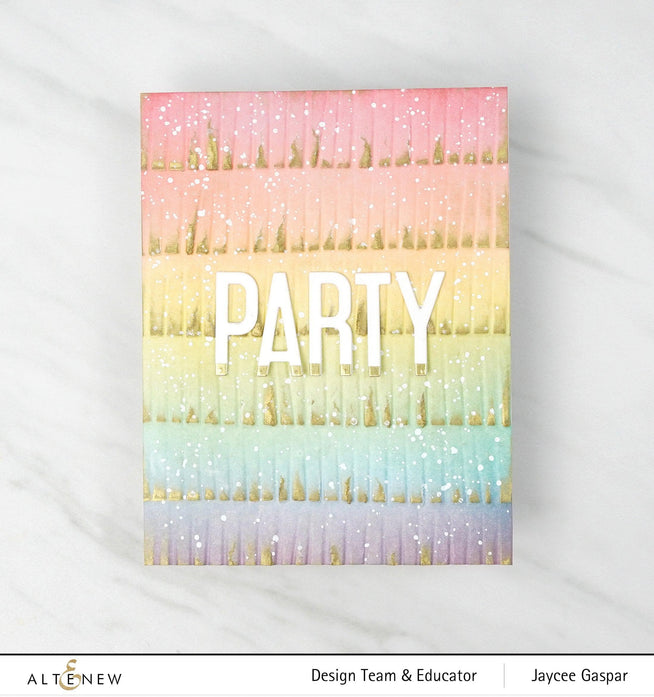 Altenew Fringe 3D Embossing Folder with intricate fringe pattern for crafting and card-making projects.