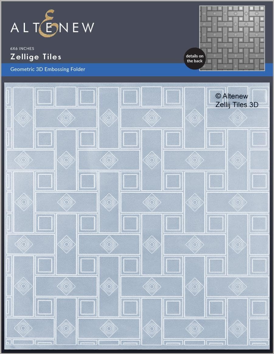 Part A-Glitz Art Craft Co.,LTD Embossing Folder Zellige Tiles 3D Embossing Folder