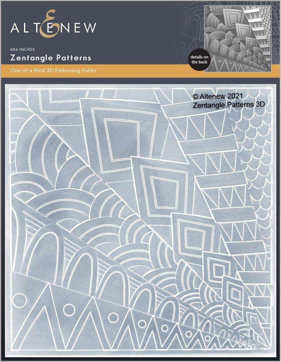 Part A-Glitz Art Craft Co.,LTD Embossing Folder Zentangle Patterns 3D Embossing Folder