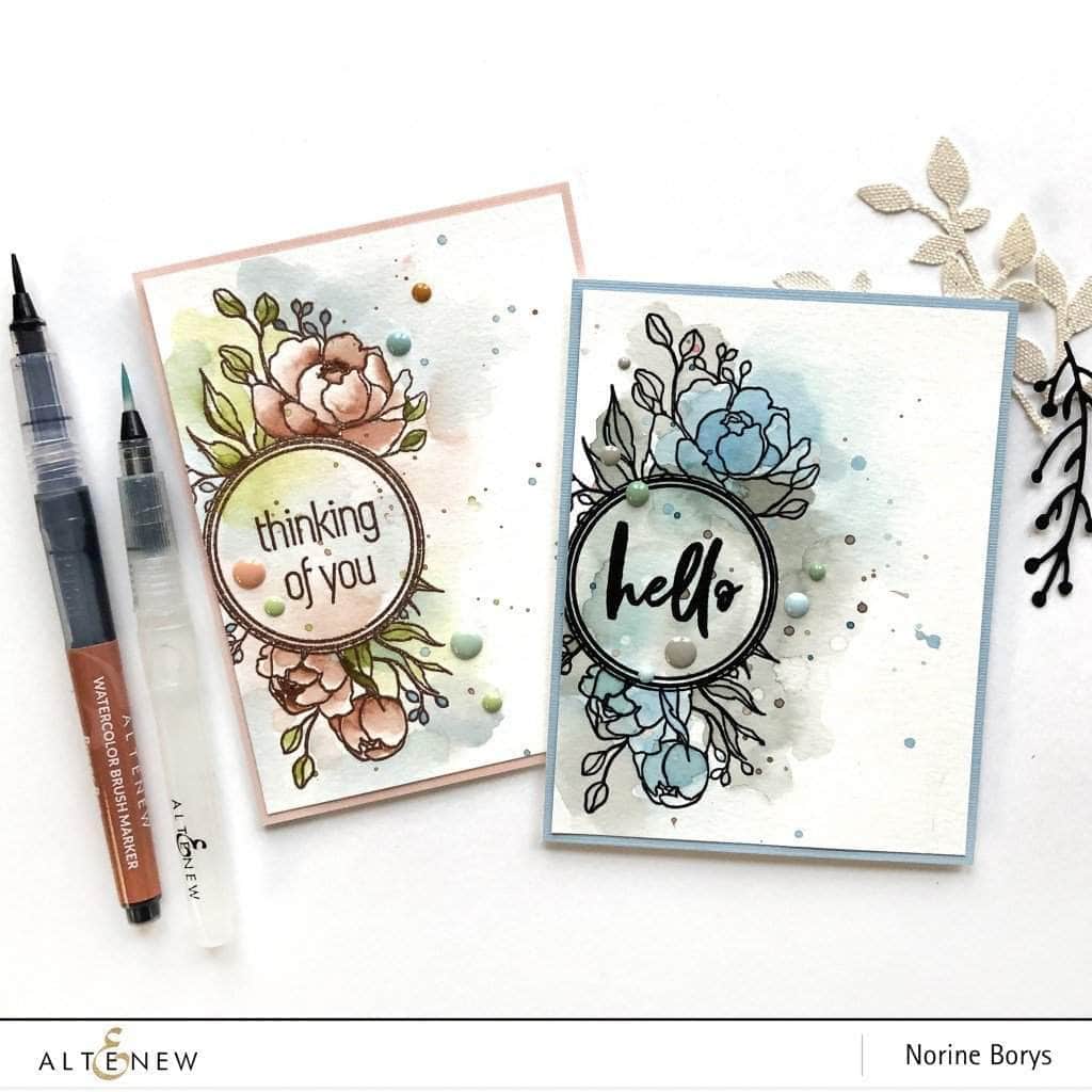 Watercolor With Embossing Powder 
