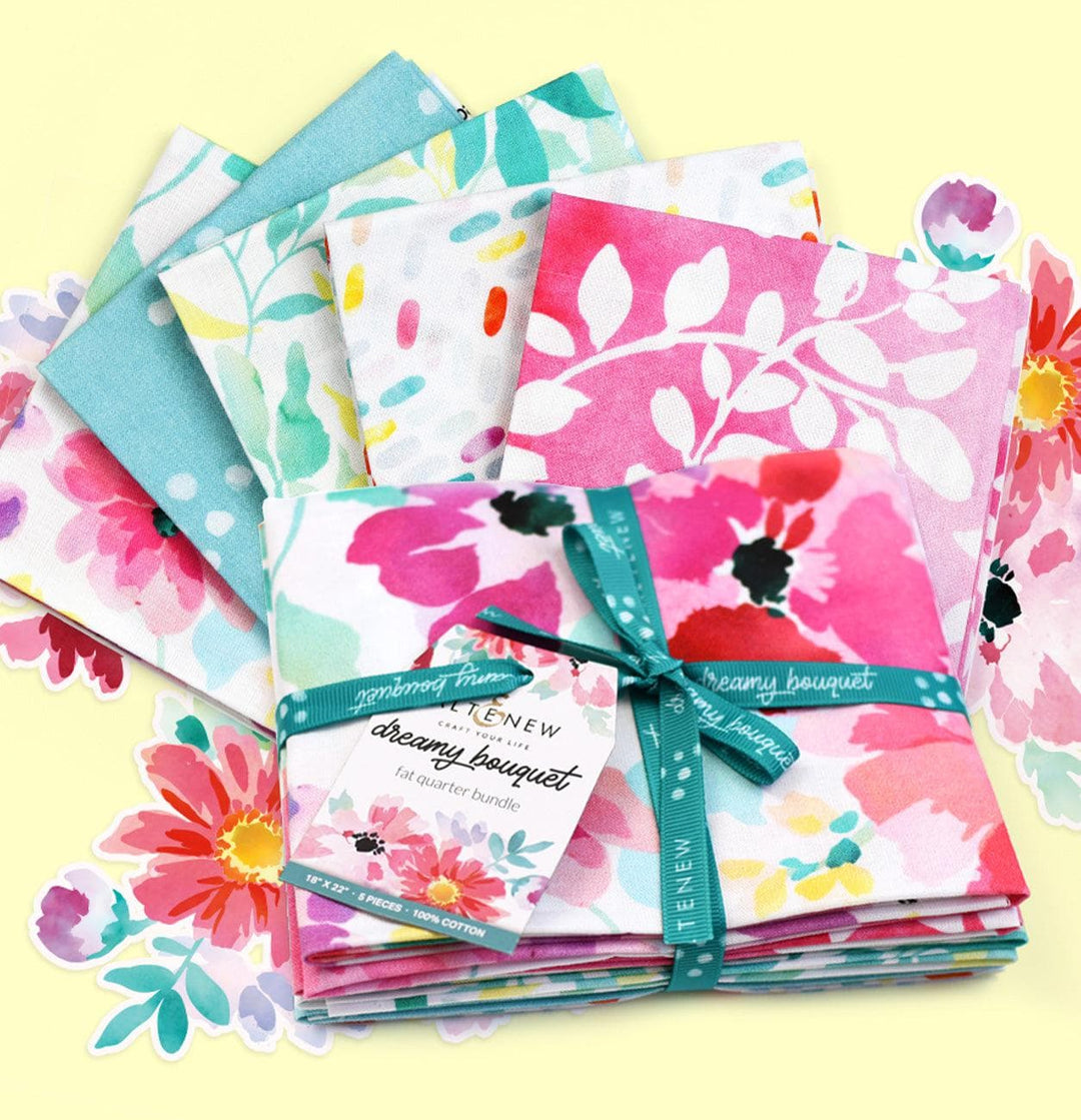 Dreamy Bouquet Fabric Fat Quarter Collection (5 pcs)
