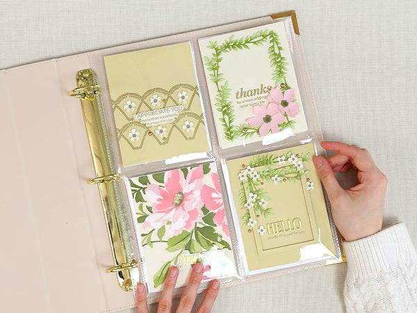 Place your handmade greeting cards inside.
