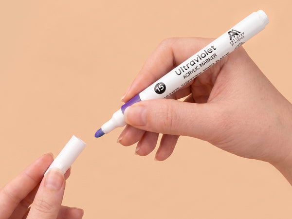 Remove your marker cap and swatch colors on scrap paper.