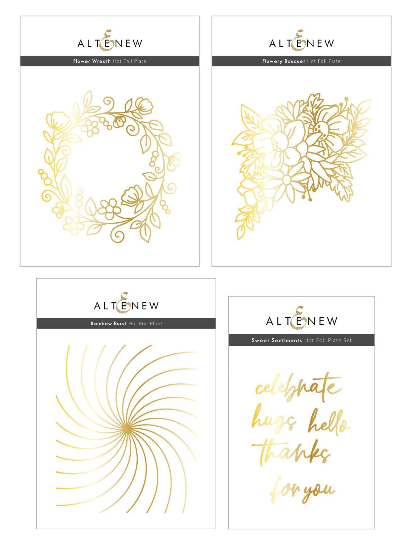 Altenew Hot Foil Plate Bundle Endless Ambition Hot Foil Plate Release Bundle