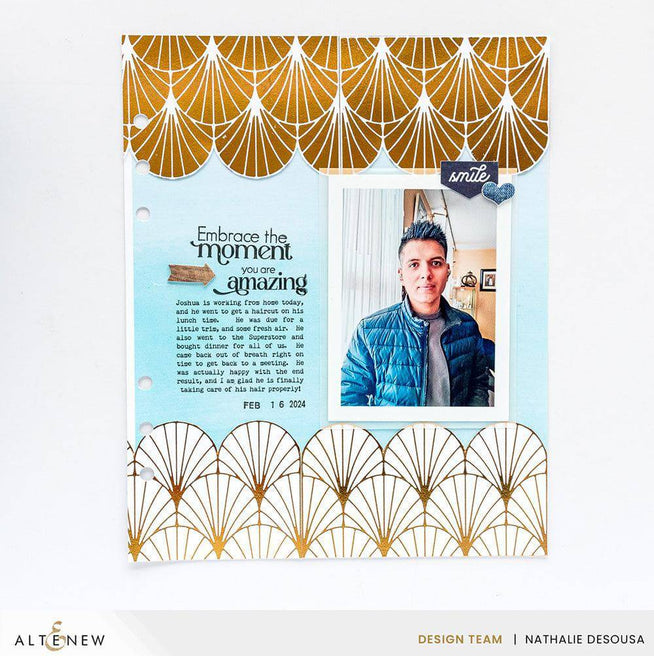 Altenew Deco Fan Hot Foil Plate for crafting and foil embossing, featuring intricate decorative fan design.