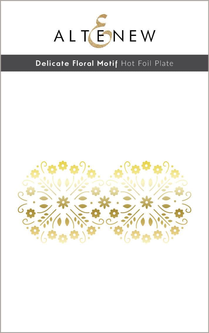 Part A-Glitz Art Craft Co.,LTD Hot Foil Plate Delicate Floral Motif Hot Foil Plate