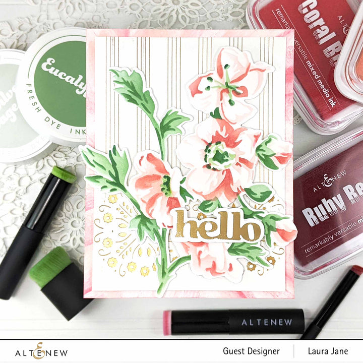 Part A-Glitz Art Craft Co.,LTD Hot Foil Plate Delicate Floral Motif Hot Foil Plate