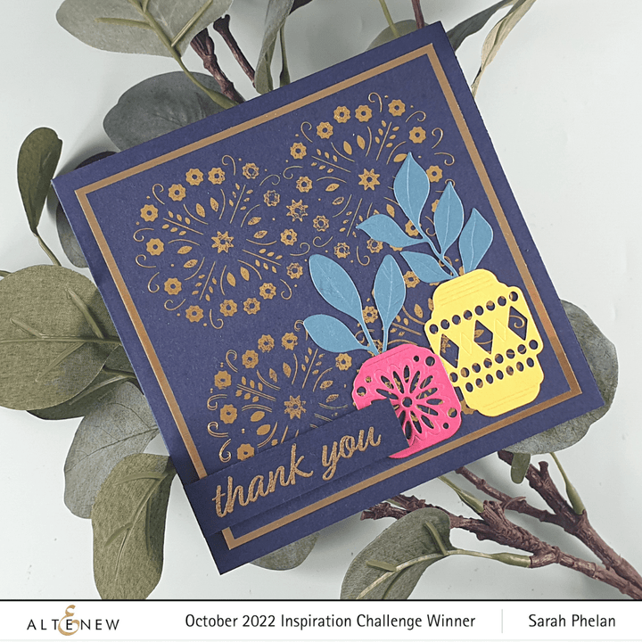 Part A-Glitz Art Craft Co.,LTD Hot Foil Plate Delicate Floral Motif Hot Foil Plate