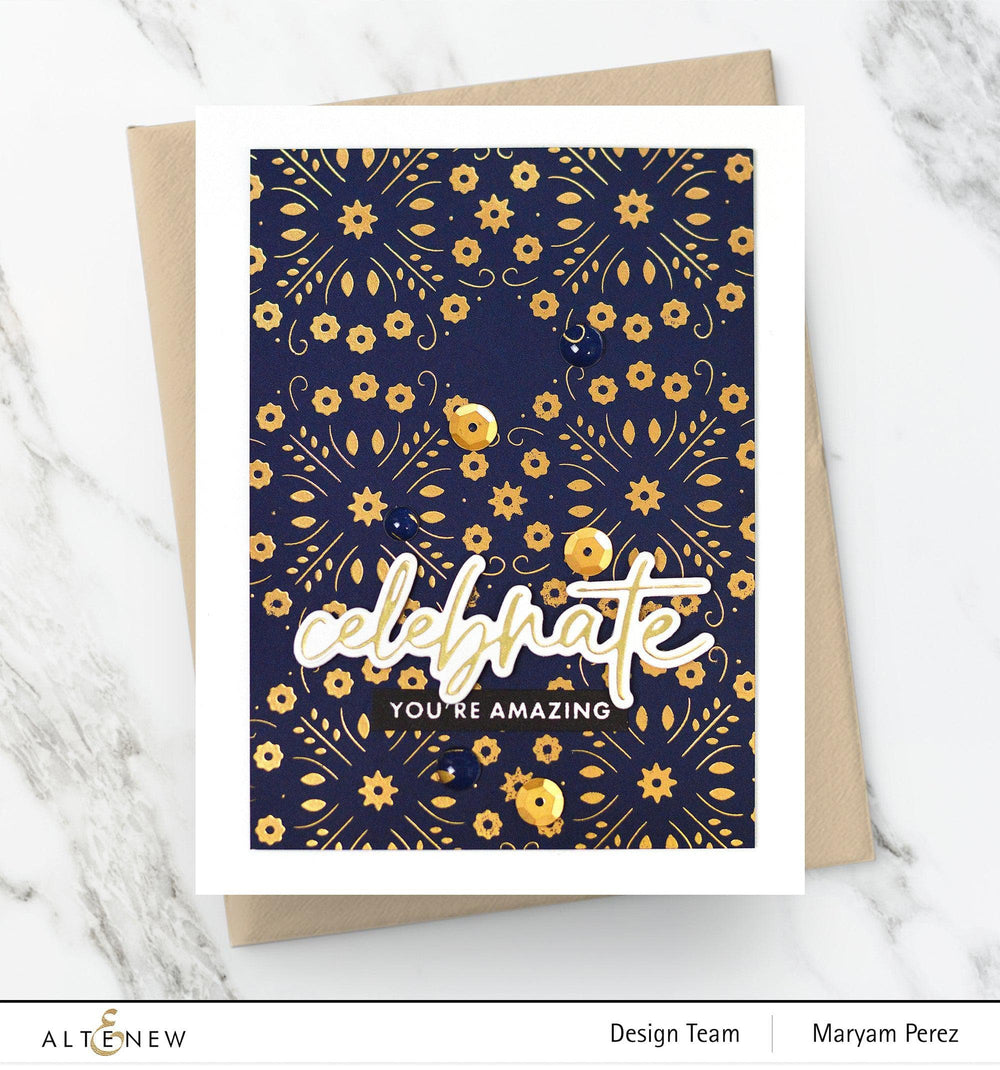 Part A-Glitz Art Craft Co.,LTD Hot Foil Plate Delicate Floral Motif Hot Foil Plate