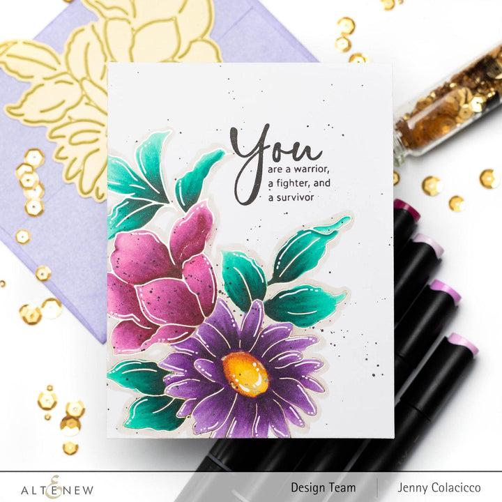 Part A-Glitz Art Craft Co.,LTD Hot Foil Plate Delightful Flowers Hot Foil Plate