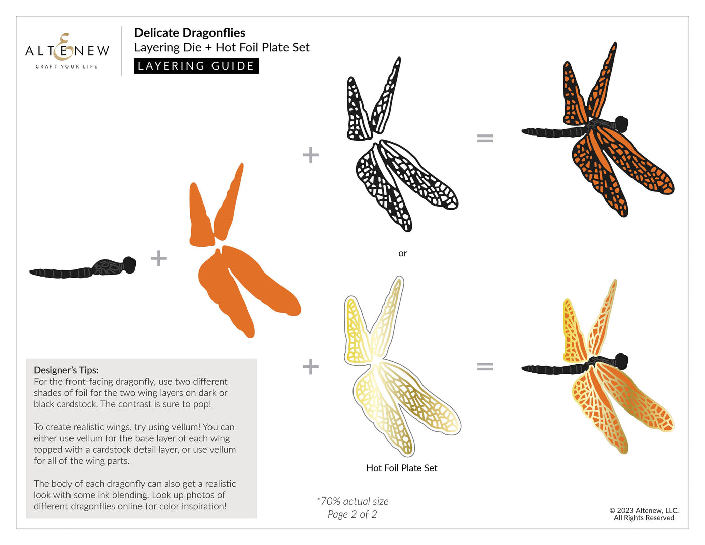 Altenew Stamp & Die Bundle Delicate Dragonflies