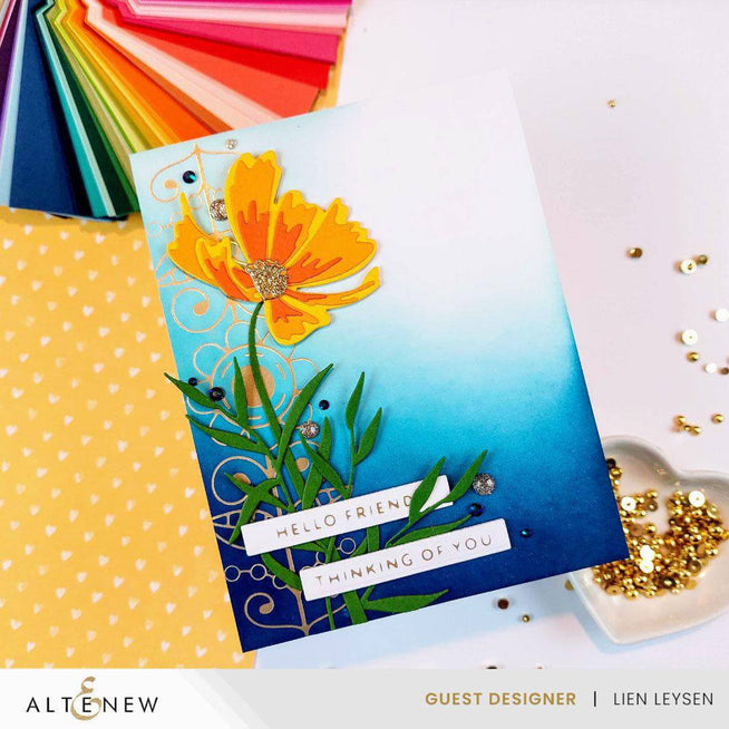 Altenew Nordic Vines hot foil plate and die bundle with intricate vine designs for elegant crafting and card making.