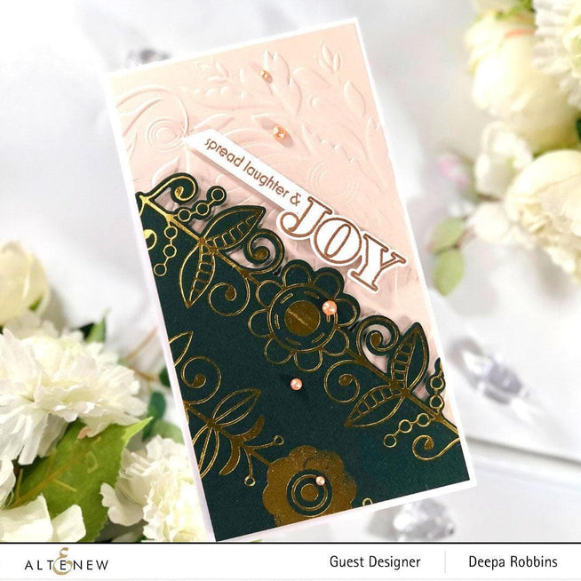 Altenew Nordic Vines hot foil plate and die bundle featuring intricate vine patterns for elegant card crafting and embossing.