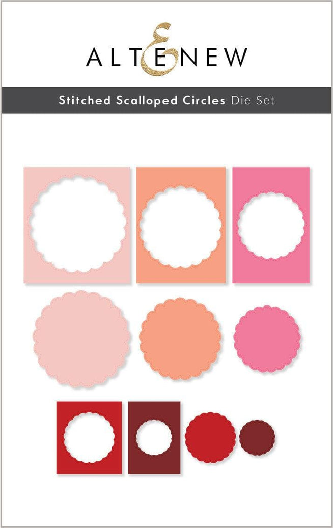 Altenew Hot Foil Plate & Die Bundle Scalloped Circles Stitched Scalloped Circles
