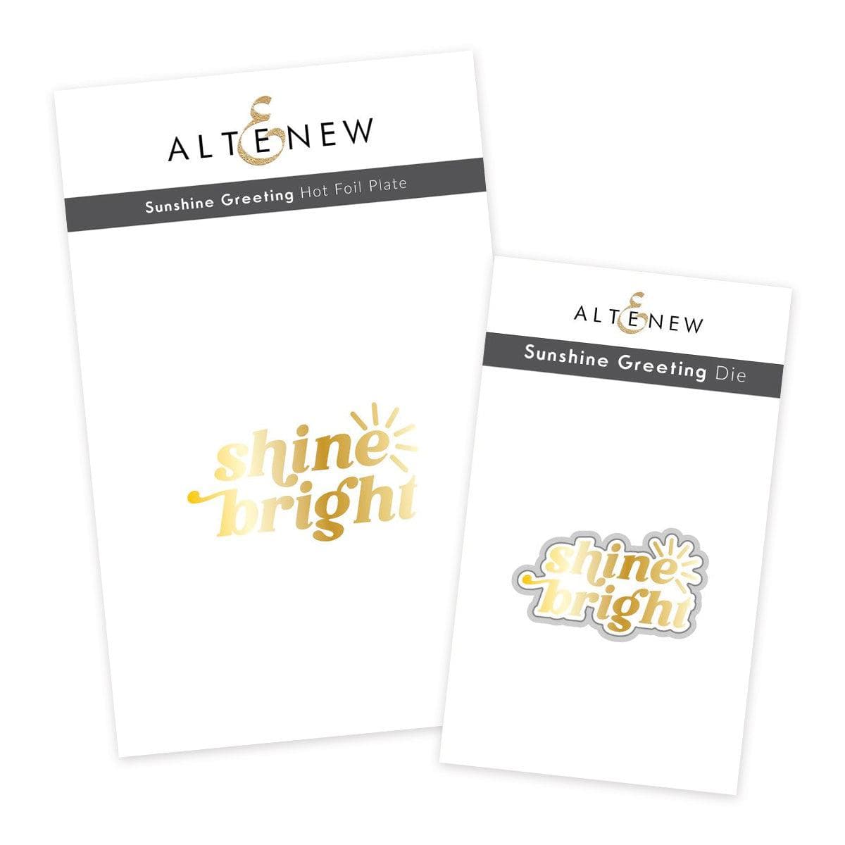 Altenew Hot Foil Plate & Die Bundle Sunshine Greeting