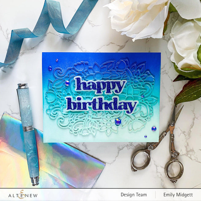 Altenew Versatile Greetings 2 hot foil plate and die bundle for crafting and card making, featuring elegant greeting designs.