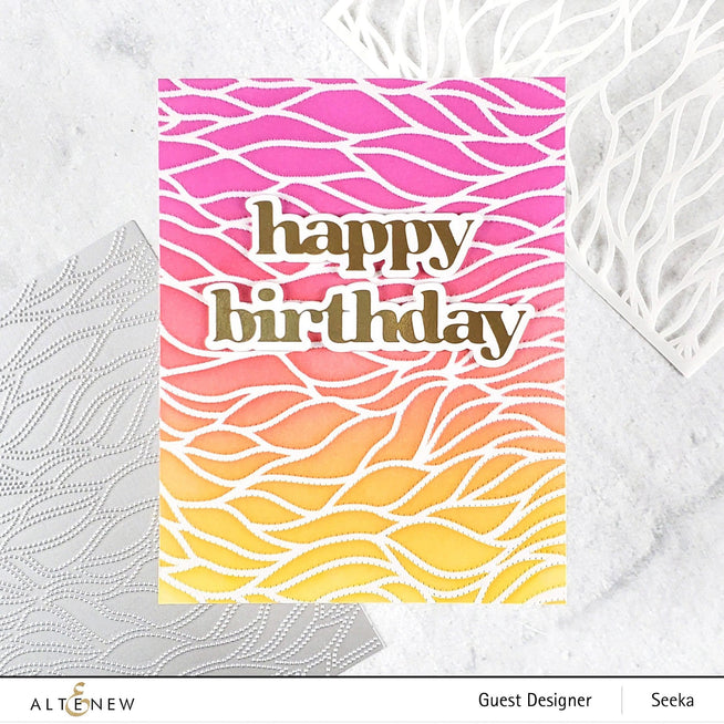 Altenew Versatile Greetings 2 hot foil plate and die bundle for elegant card making and craft projects.