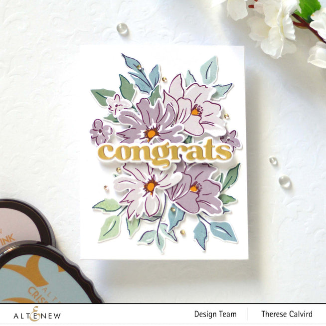 Altenew Versatile Greetings 2 hot foil plate and die bundle for card making and crafting projects.