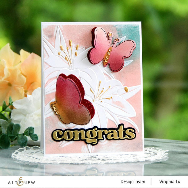 Altenew Versatile Greetings 2 hot foil plate and die bundle for handcrafted greeting cards and paper crafts.