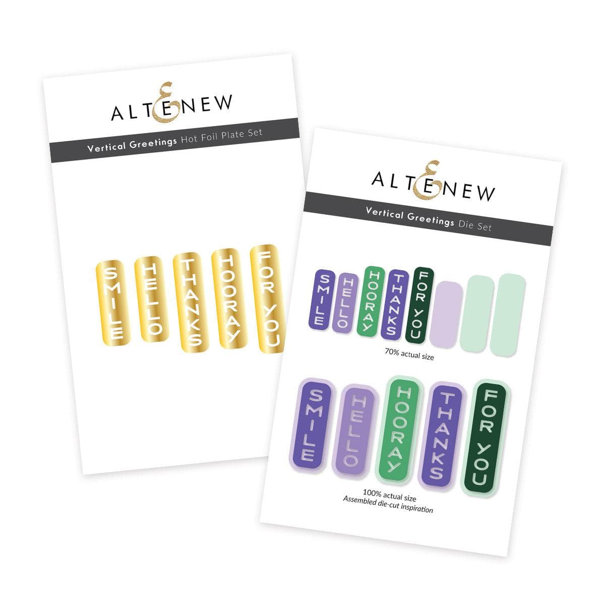 Vertical Greetings Hot Foil Plate & Die Bundle | Altenew