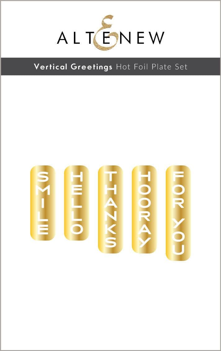 Vertical Greetings Hot Foil Plate & Die Bundle | Altenew