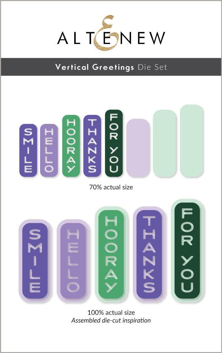 Vertical Greetings Hot Foil Plate & Die Bundle | Altenew