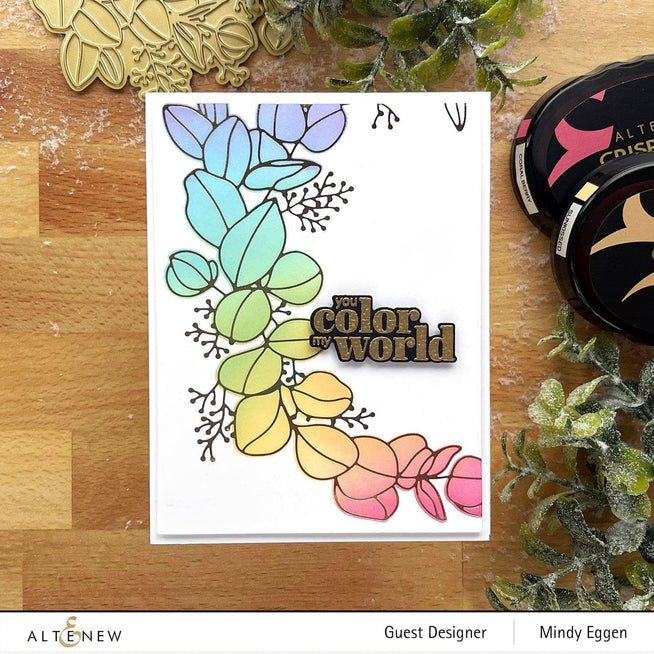 Part A-Glitz Art Craft Co.,LTD Hot Foil Plate Eucalyptus Wreath Hot Foil Plate