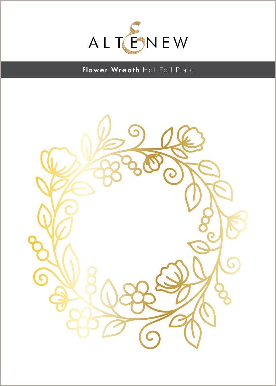 Part A-Glitz Art Craft Co.,LTD Hot Foil Plate Flower Wreath Hot Foil Plate