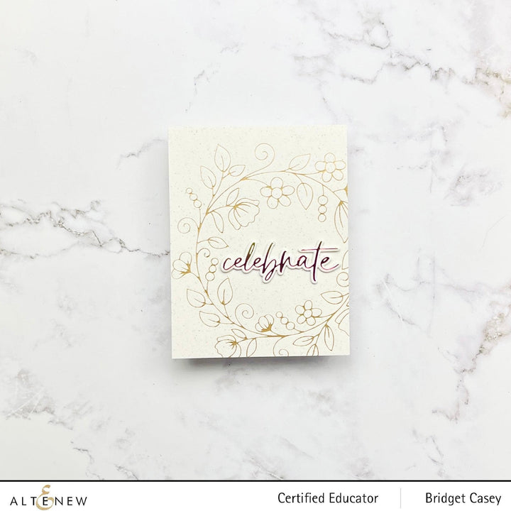 Part A-Glitz Art Craft Co.,LTD Hot Foil Plate Flower Wreath Hot Foil Plate