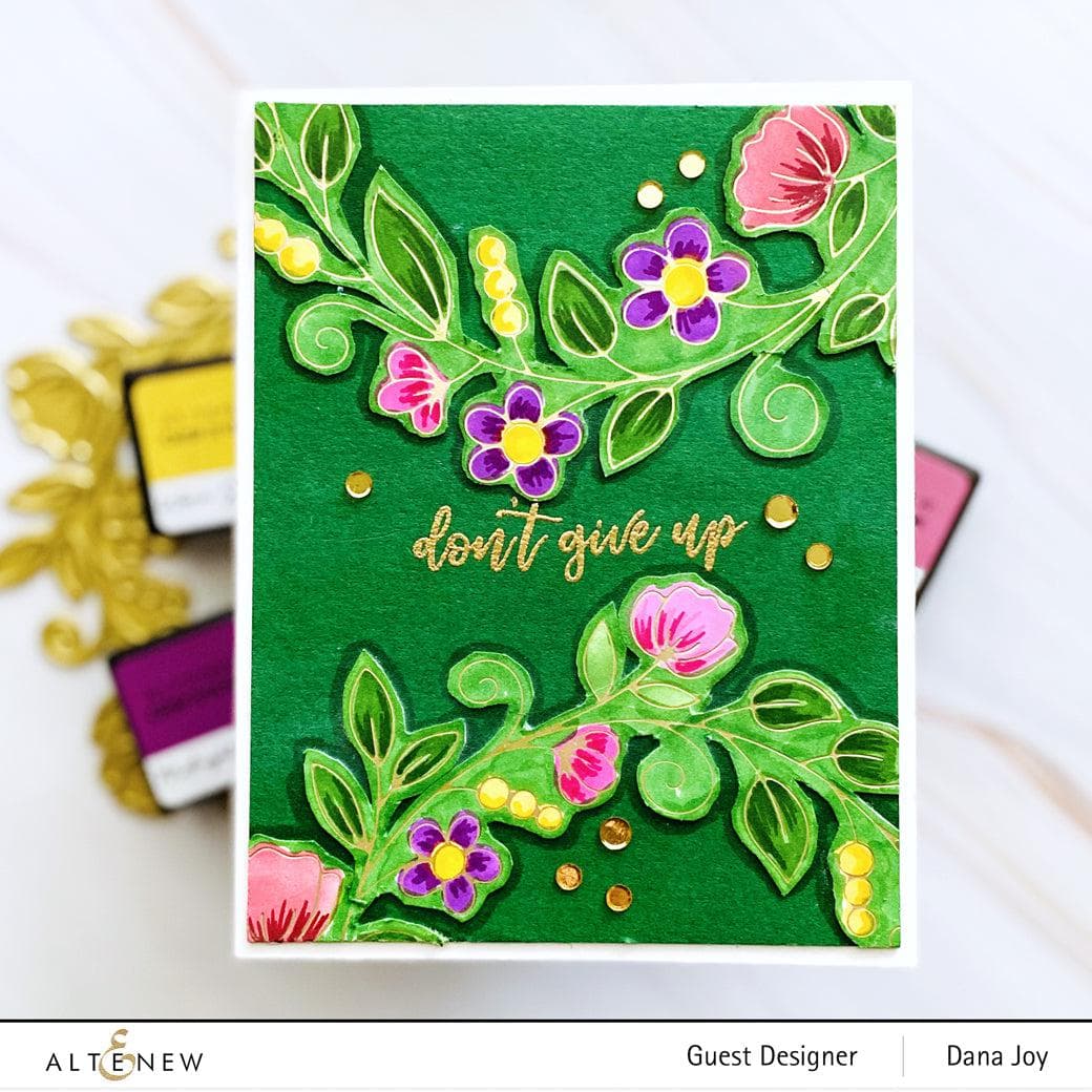 Part A-Glitz Art Craft Co.,LTD Hot Foil Plate Flower Wreath Hot Foil Plate