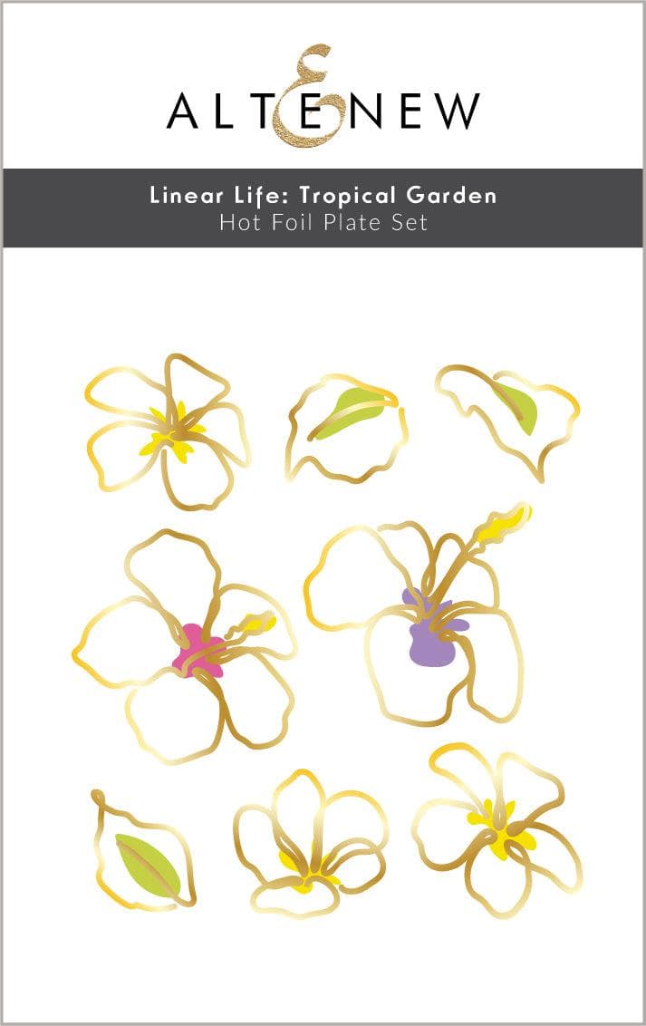 Part A-Glitz Art Craft Co.,LTD Hot Foil Plate Linear Life: Tropical Garden Hot Foil Plate Set