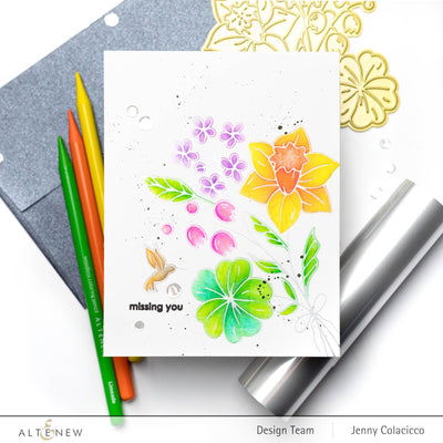 Part A-Glitz Art Craft Co.,LTD Hot Foil Plate Morning Blooms Hot Foil Plate