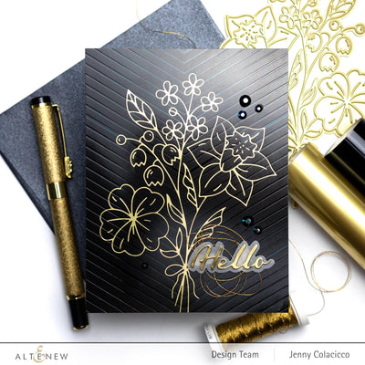 Part A-Glitz Art Craft Co.,LTD Hot Foil Plate Morning Blooms Hot Foil Plate