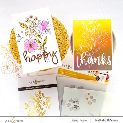 Part A-Glitz Art Craft Co.,LTD Hot Foil Plate Morning Blooms Hot Foil Plate