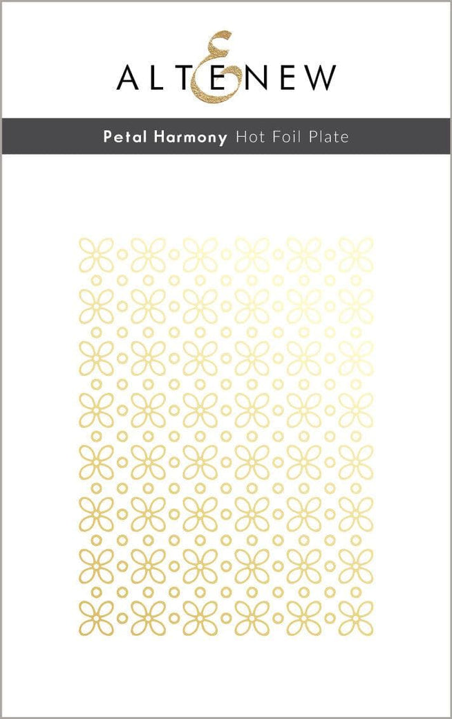 Altenew Petal Harmony hot foil plate featuring a delicate floral design for elegant foil stamping craft projects.