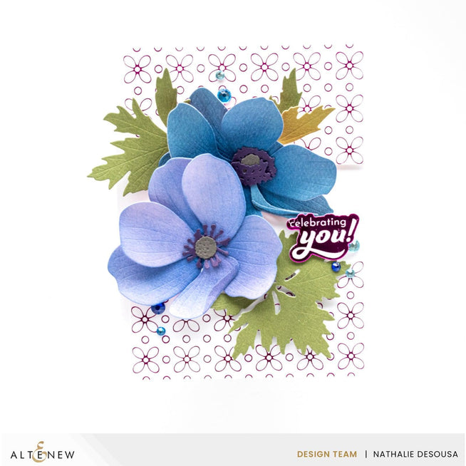 Altenew Petal Harmony Hot Foil Plate with intricate floral design for embossing and foil accents on craft projects.