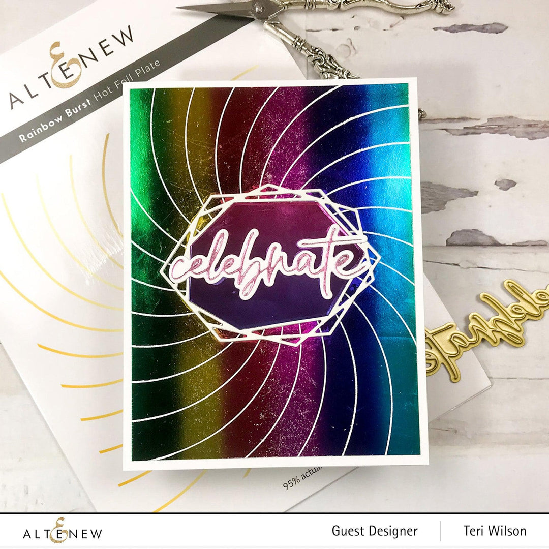 Part A-Glitz Art Craft Co.,LTD Hot Foil Plate Rainbow Burst Hot Foil Plate