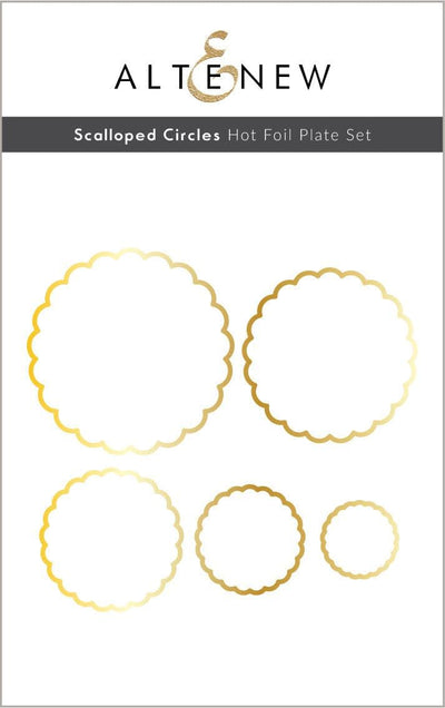 Part A-Glitz Art Craft Co.,LTD Hot Foil Plate Scalloped Circles Hot Foil Plate Set