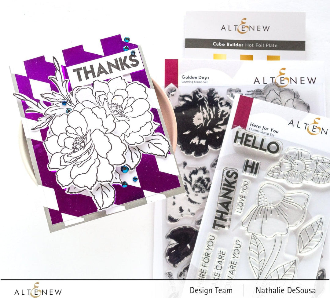 Altenew Hot Foil Plate & Stencil Bundle Cube Builder Hot Foil Plate & Cube Builder Stencil Bundle